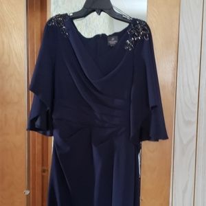 Adrianna Papell Navy Blue Gown